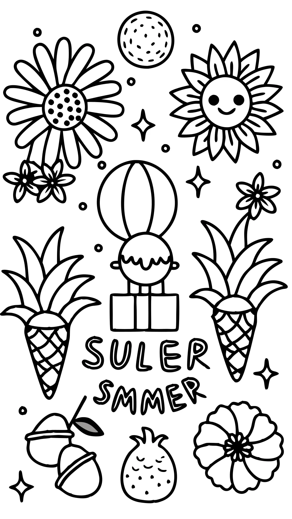 hello summer coloring pages